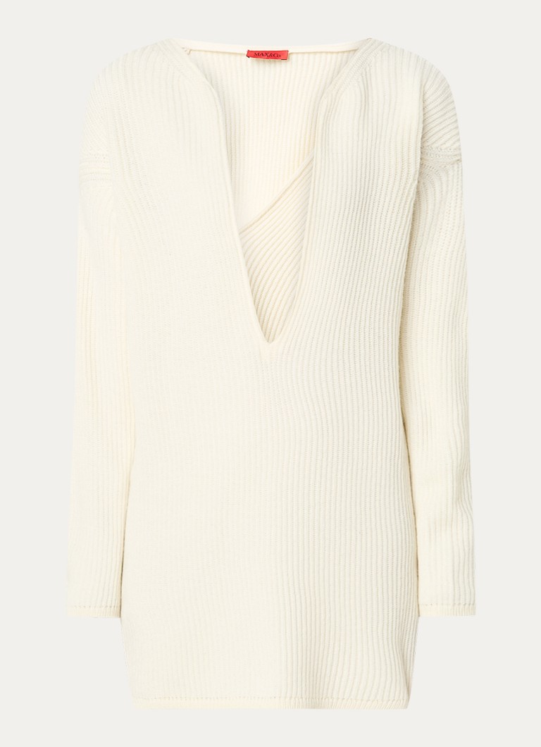 Max & Co Glauco rib-knit pullover in virgin wool blend