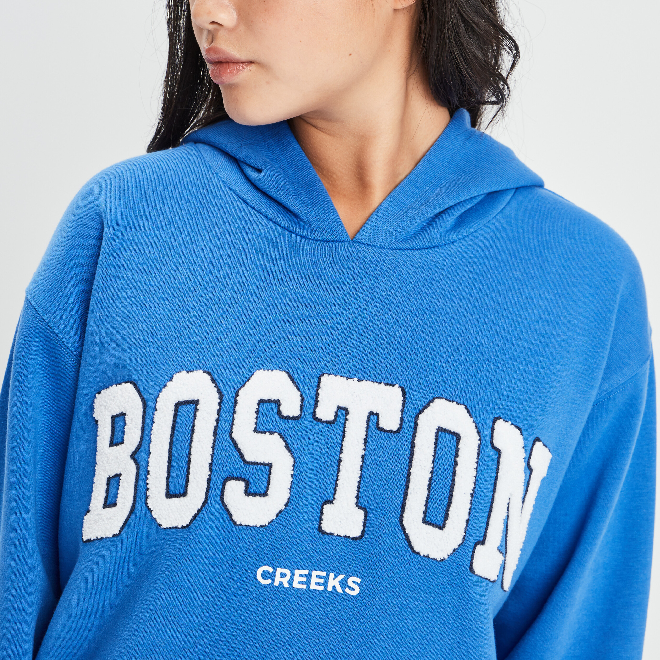 Sweat à capuche hoodie Creeks bleu violet femme | La Halle