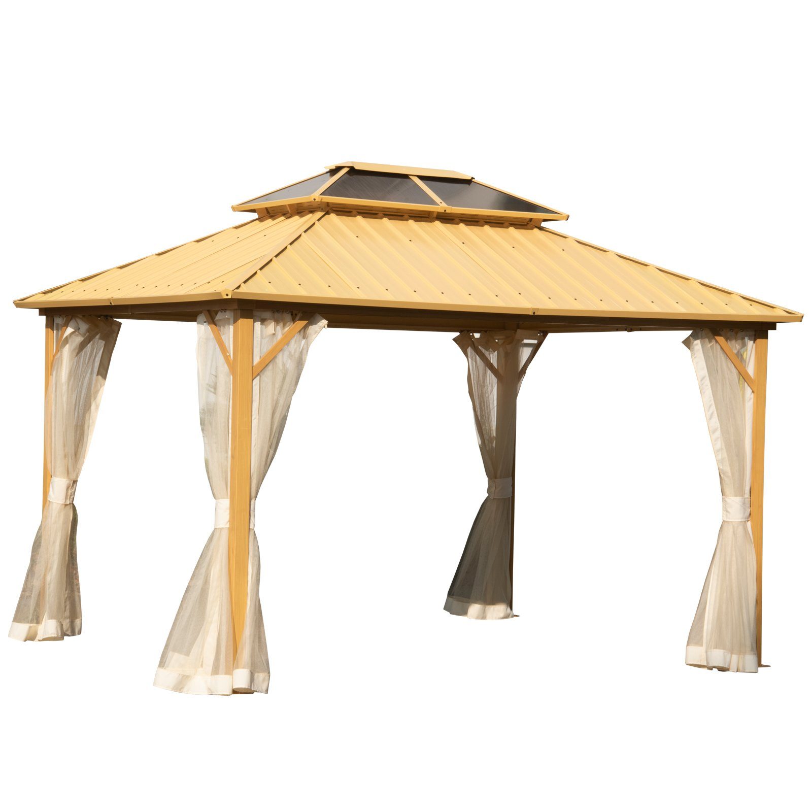 Outsunny Pavillon Pavillon mit Seitenwänden