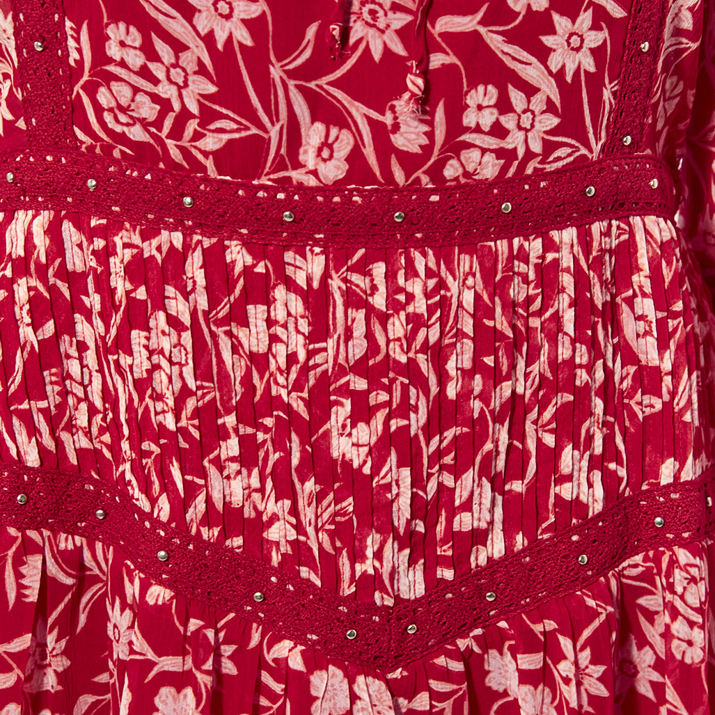 JUDIE  Robe régular rouge Femme imprimée all over fleurie