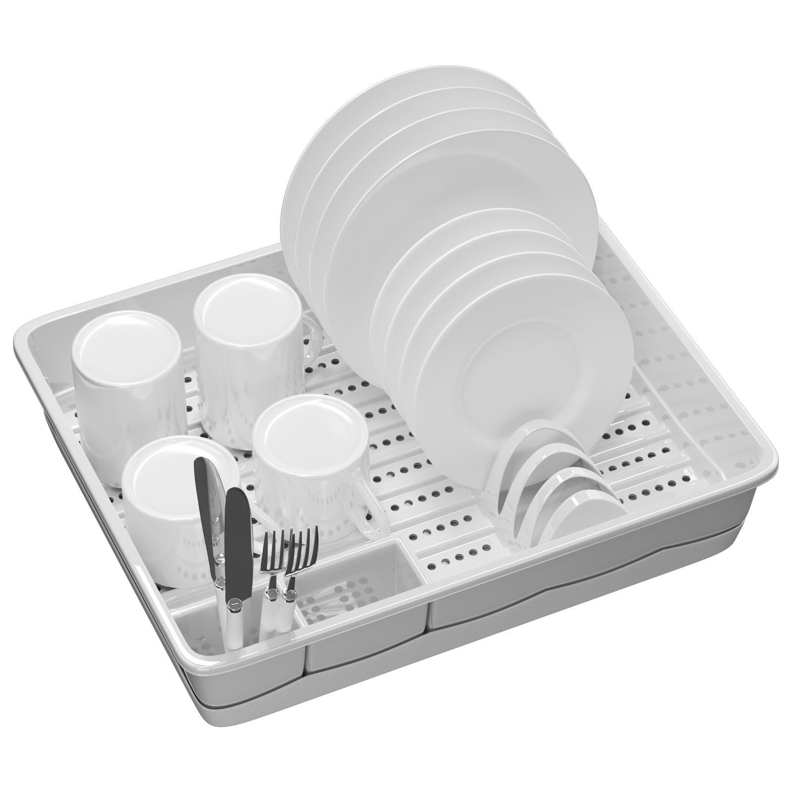 Wellgro Geschirrständer Abtropfgestell - Abtropfgitter - Kunststoff BPA-frei - Made in EU