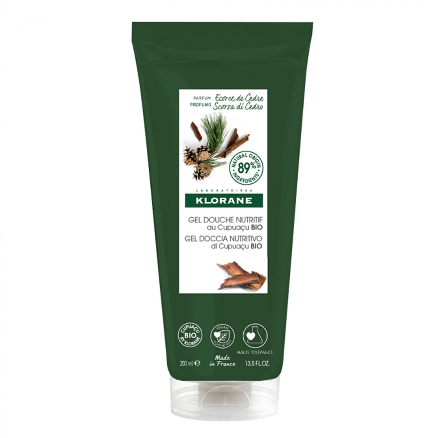 Klorane Gel Douche Ecorce de Cèdre Bio 200 ml