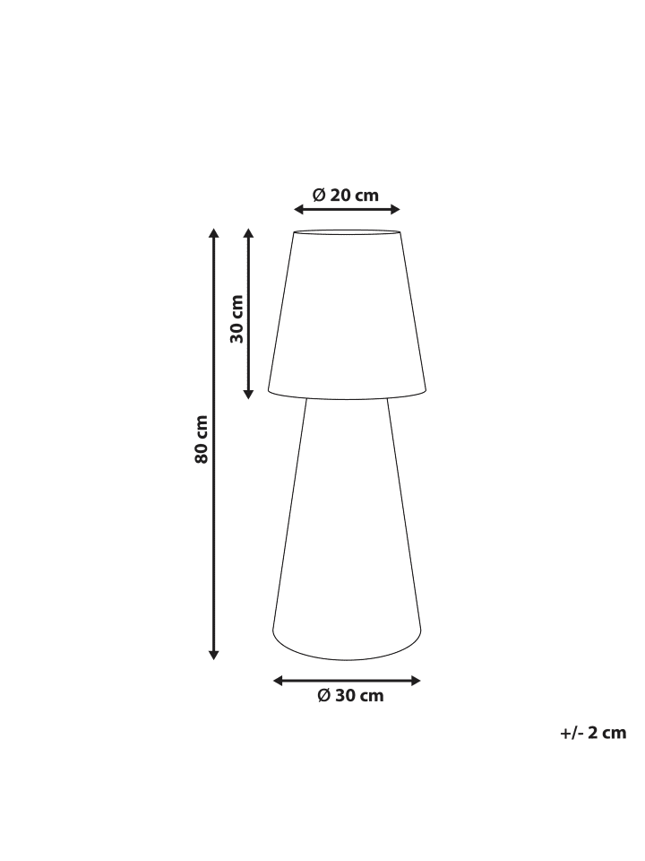 Beliani LED-Stehlampe für den Außenbereich SABANAS in Weiß günstig kaufen onesize