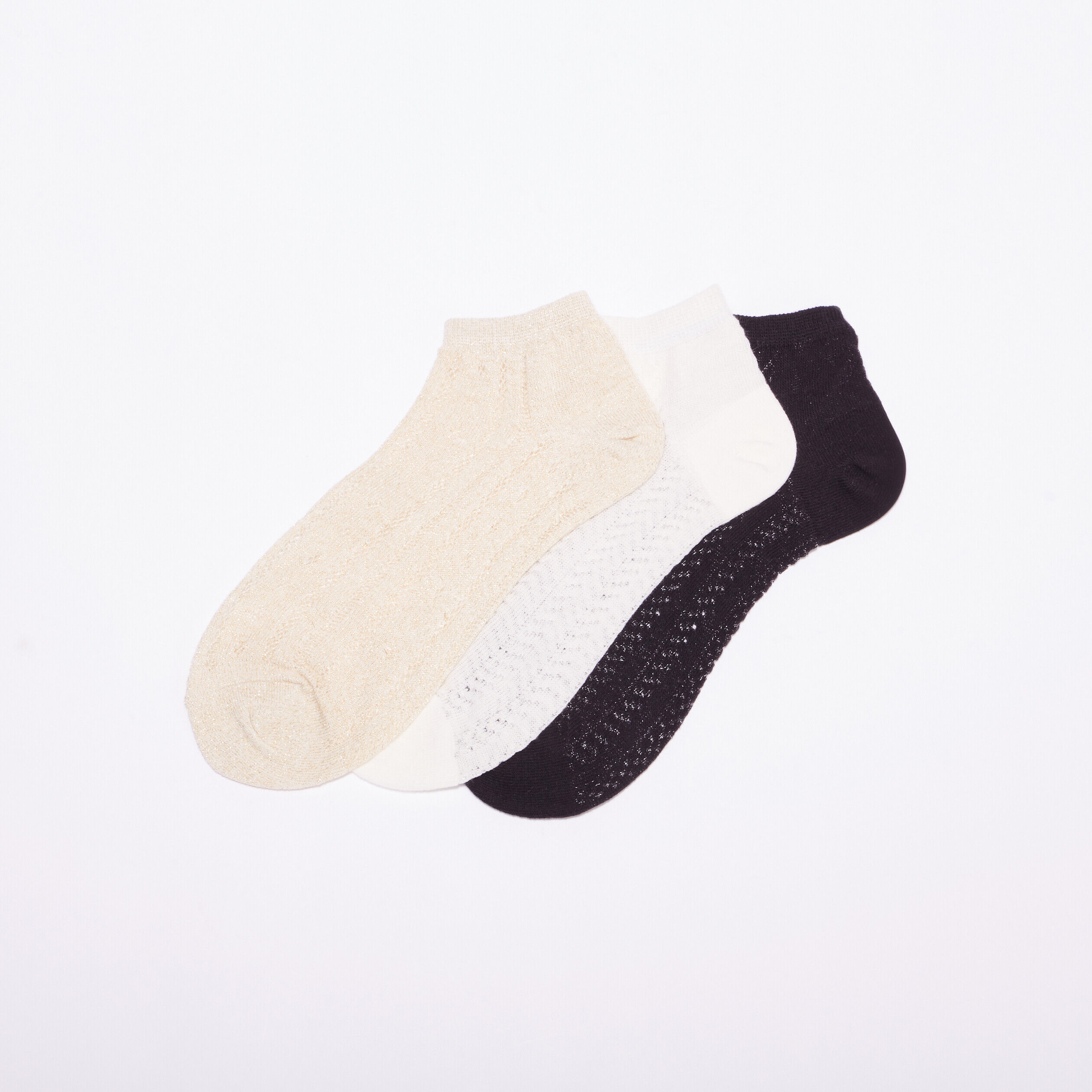 Lot 3 paires chaussettes ecru femme | Cache Cache