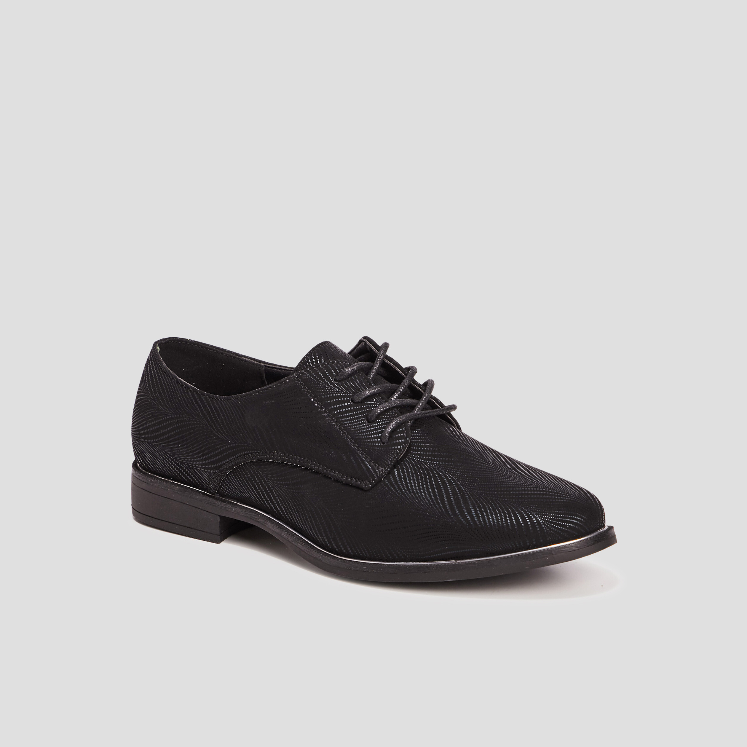 Derbies à lacets noir femme | La Halle