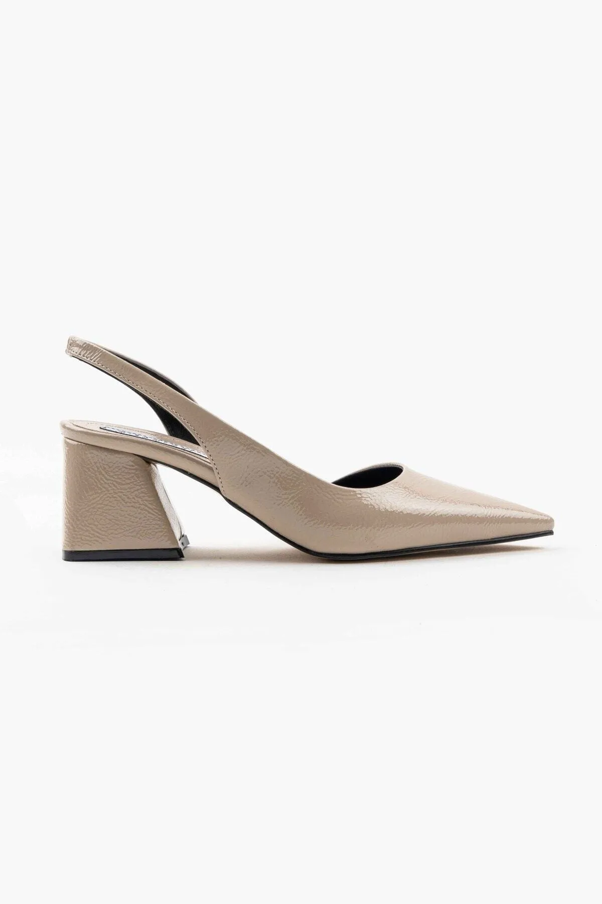 NİŞANTAŞI SHOES  Owen Ten Damen-Schuhe mit Absatz und spitzem Zehenbereich aus Lackleder auf der Rückseite