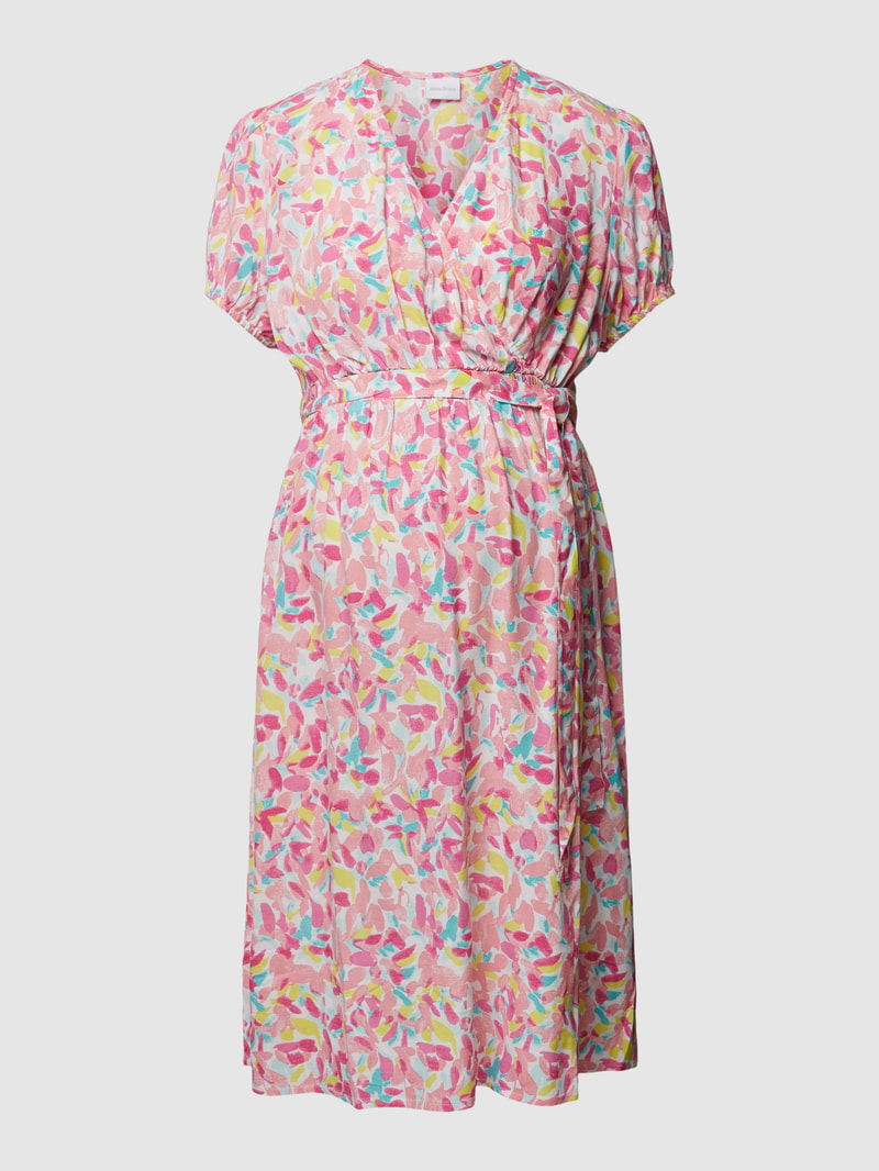 Umstands-Kleid aus Viskose mit Allover-Muster Modell 'Casey' in pink