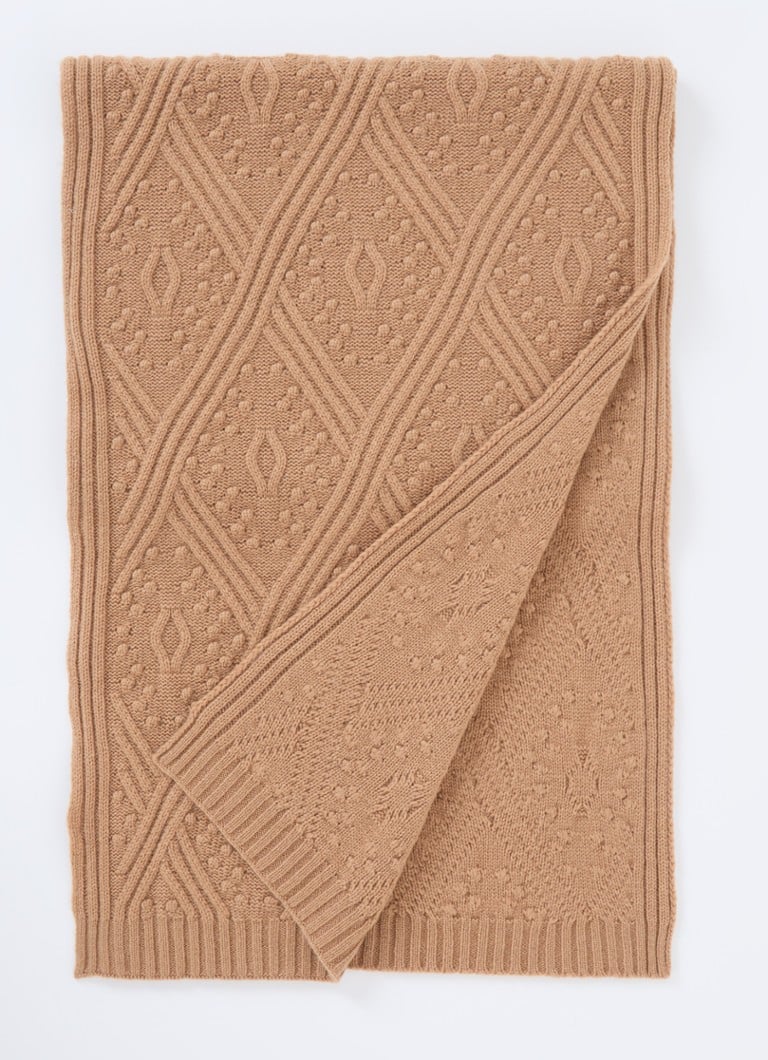 Eșarfă MaxMara Demien din amestec de cașmir, 185 x 40 cm