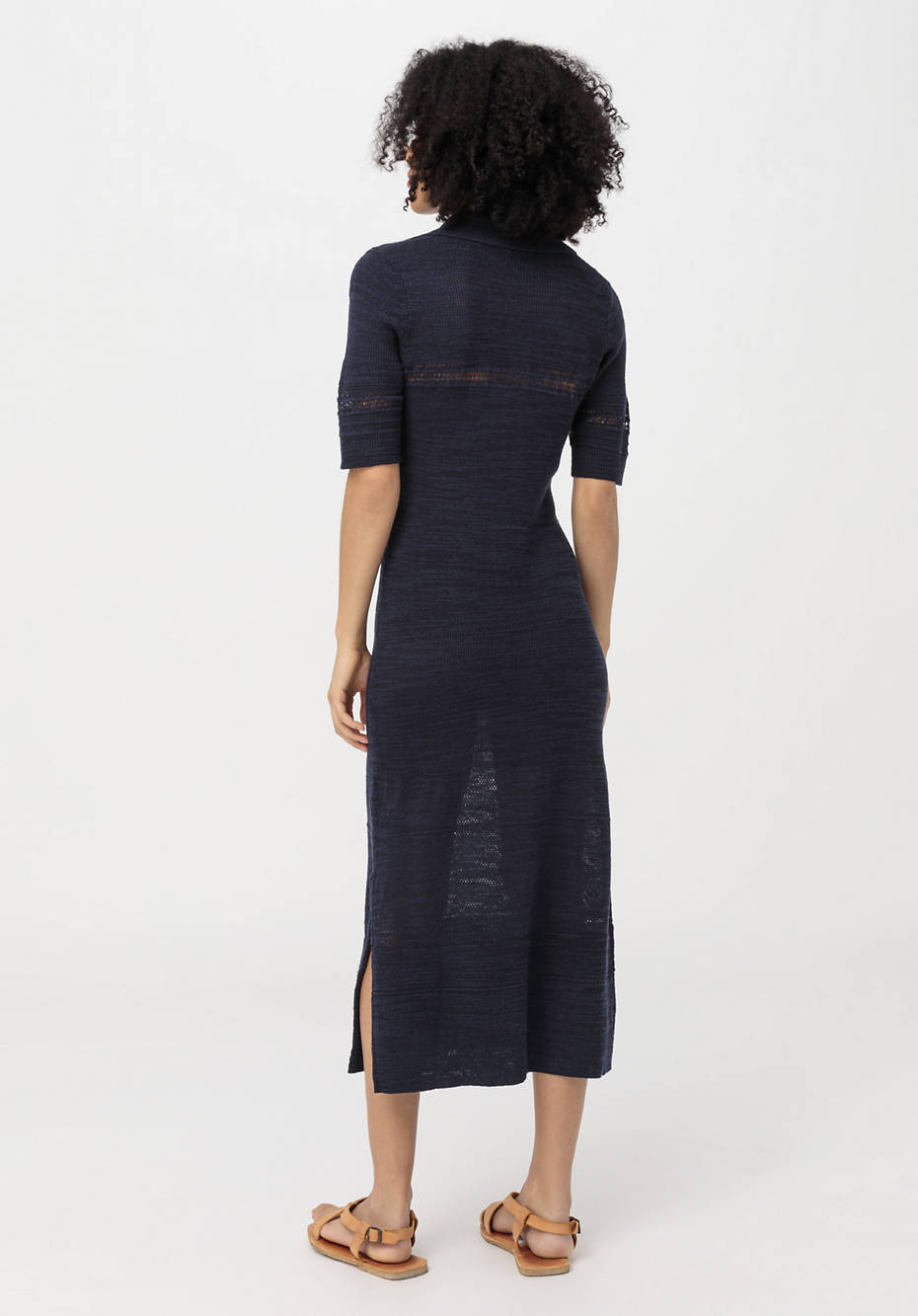 Strickkleid aus Leinen mit Bio-Baumwolle