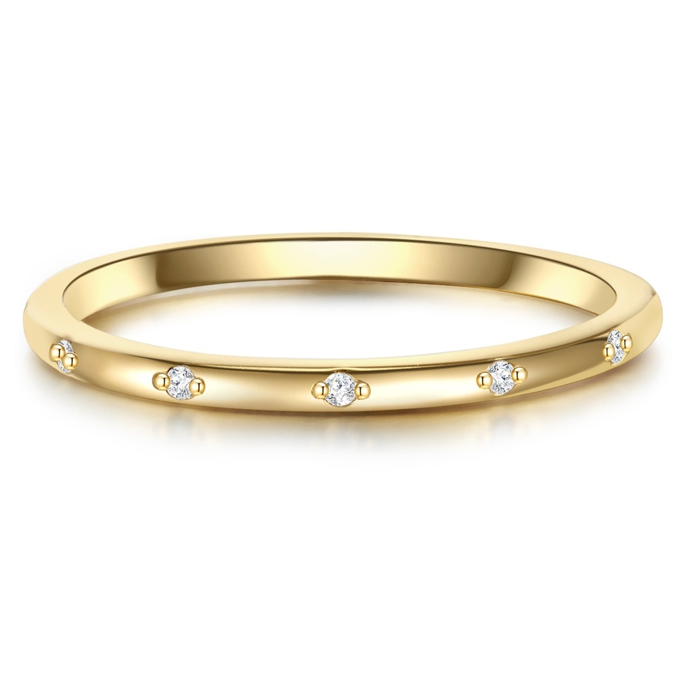 Glanzstücke München Bague en argent Argent sterling Oxyde de zirconium (CZ) en Or jaune Bague