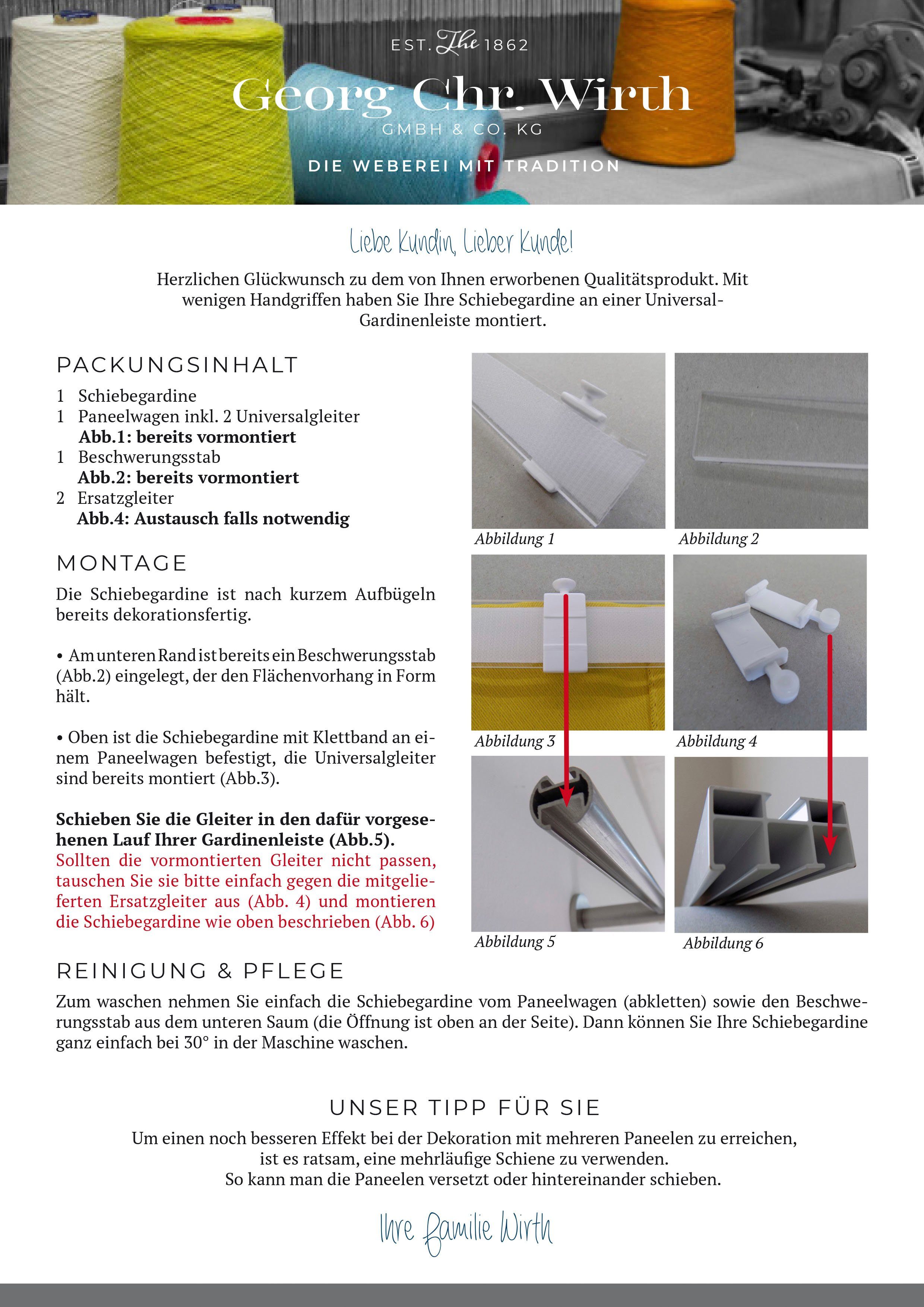 Schiebegardine Telfort, Wirth, Paneelwagen (1 St), blickdicht, Jacquard
