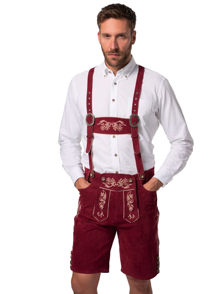 JP1880 Lederhose in dunkel kirschrot günstig kaufen