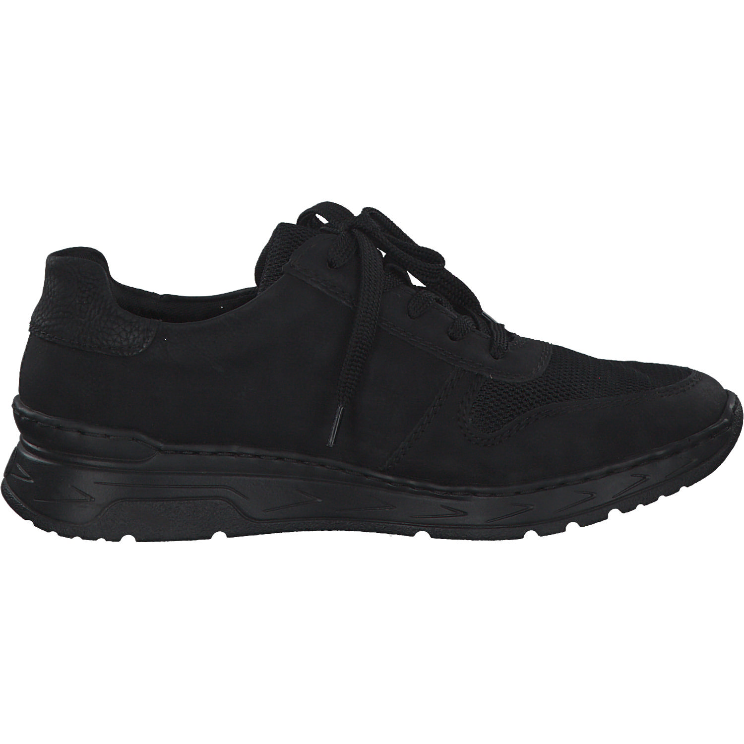 Rieker M0031, Schnürschuhe, Damen, schwarz/schwarz/schwarz