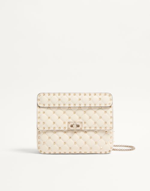 Bolsa média Rockstud Spike em couro napa.