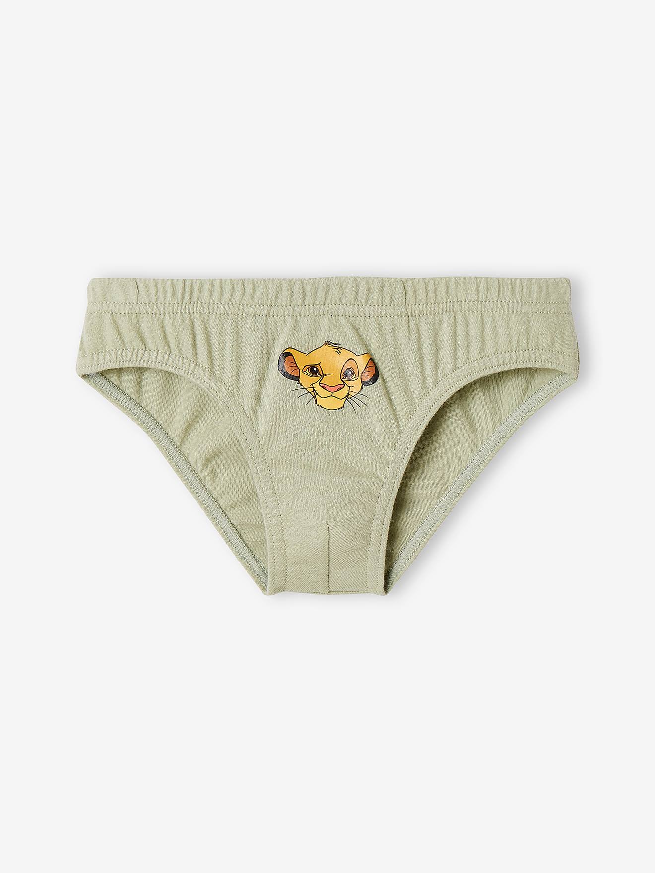 Lot de 5 slips garçon DS® Le Roi Lion vert clair imprime
