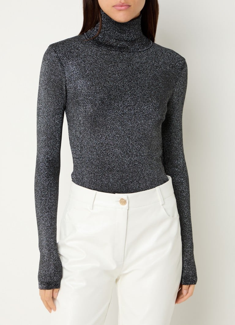 NIKKIE Jolie turtleneck top with lurex