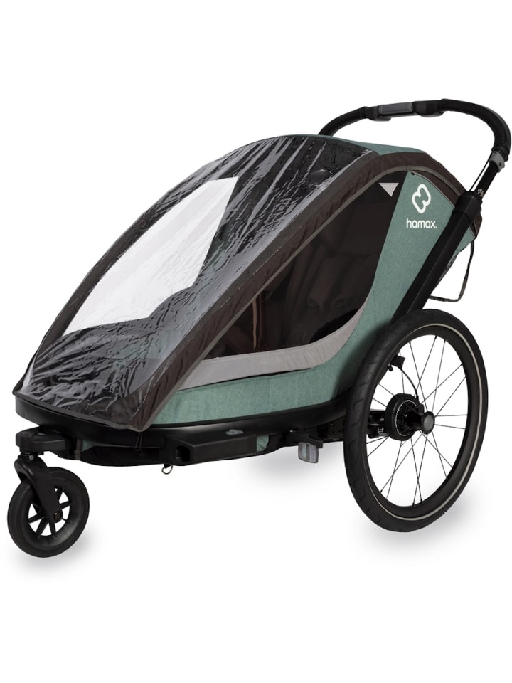 Hamax Hamax Cocoon Kinderfahrradanhänger für 2 Kinder - Farbe: Grün / Schwarz günstig kaufen