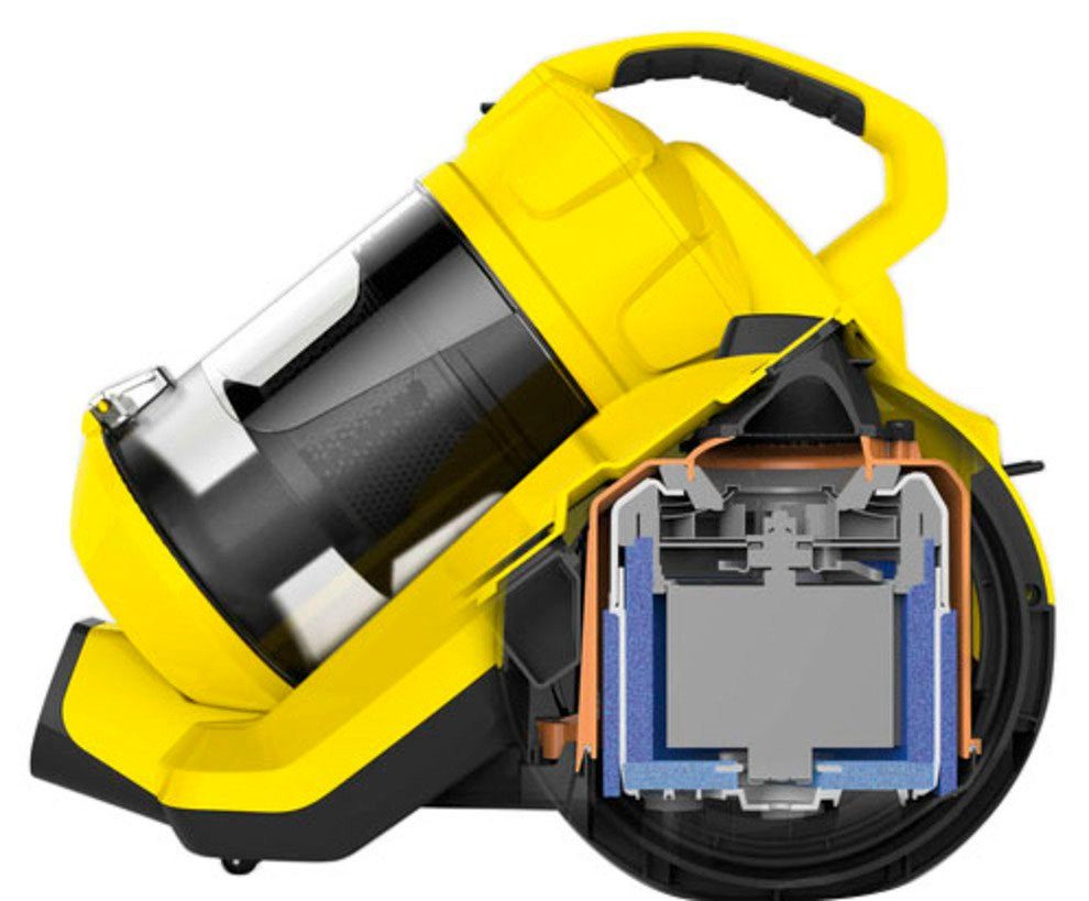 KÄRCHER Bodenstaubsauger VC 3, 700,00 W, beutellos, Multizyklonen-Technologie, HEPA-Hygienefilter