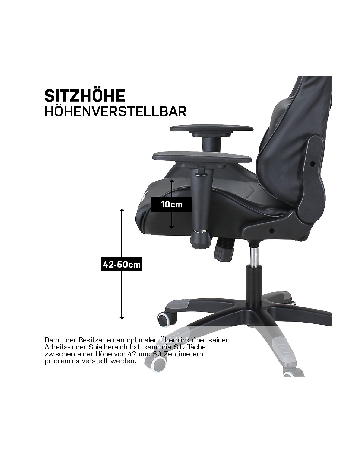 Gaming Stuhl DESTINY MG200 - Ergonomischer Racing Gaming Stuhl - Auch als RGB