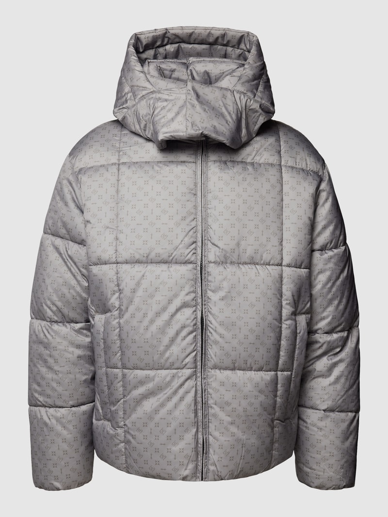 Steppjacke mit Allover-Muster Modell 'GALLAN' in schlamm