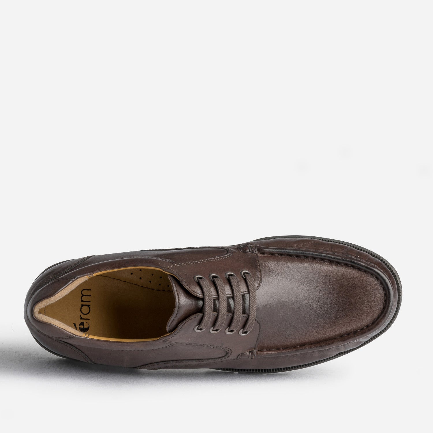 Derby marron en cuir