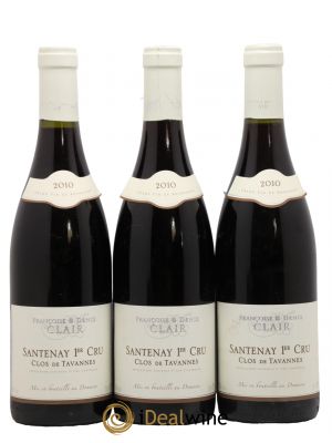 Santenay 1er Cru Clos Tavannes Françoise et Denis Clair (Domaine)  2010 - Lot de 3 Bouteilles
