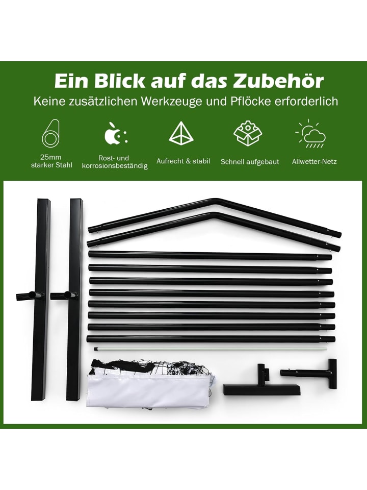 COSTWAY 670cm Pickleball-Netz in Schwarz günstig kaufen onesize