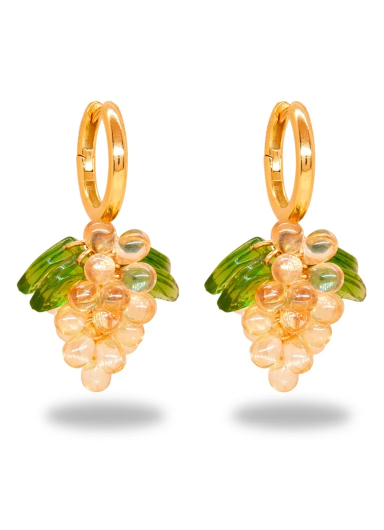 Pozlacené náušnice ANNELE Champagne Jelly