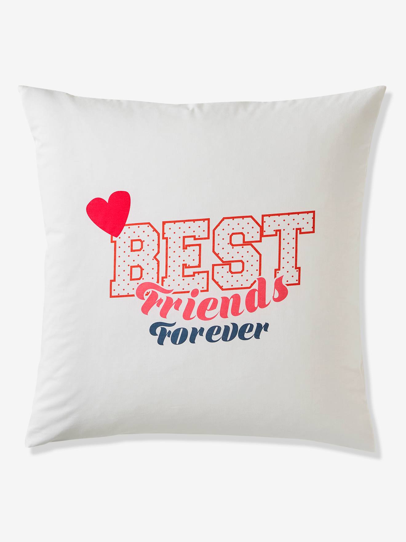 Parure housse de couette + taie d'oreiller enfant BFF écru