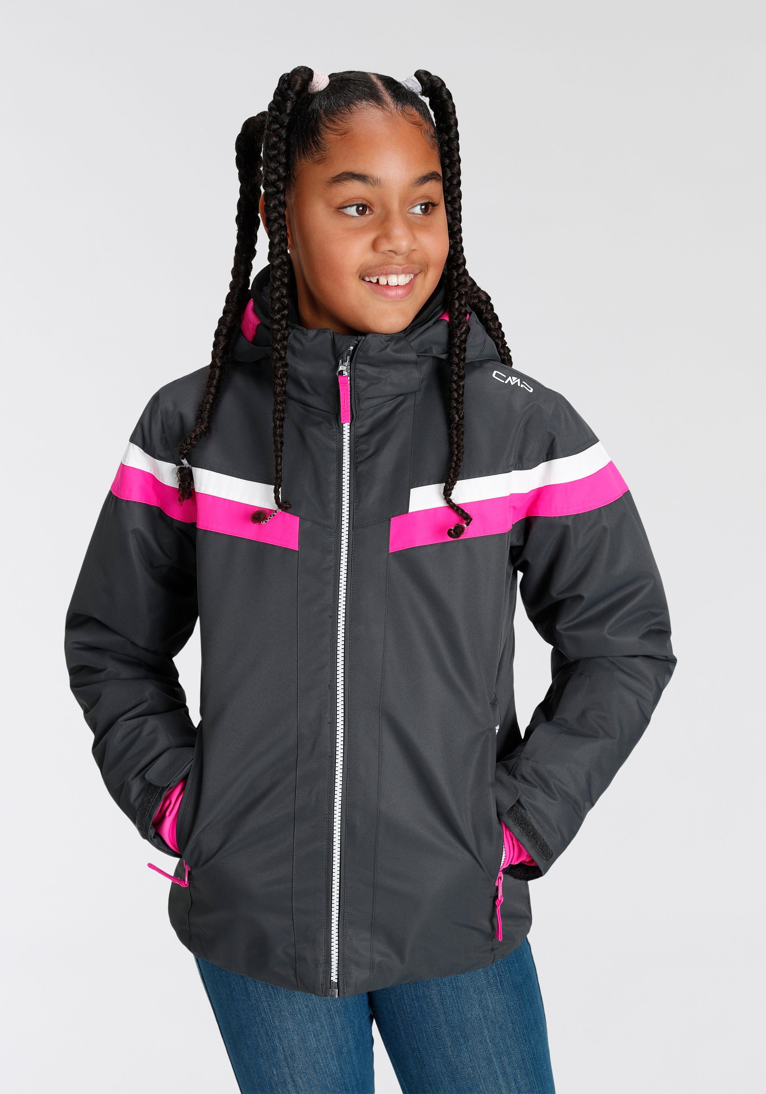 CMP Skijacke KID G JACKET SNAPS HOOD Atmungsaktiv & Wasserdicht & Winddicht