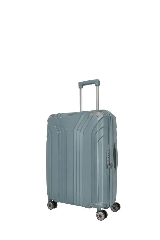 Travelite ELVAA Trolley M mit 4 Rollen (erweiterbar) - Blaugrau