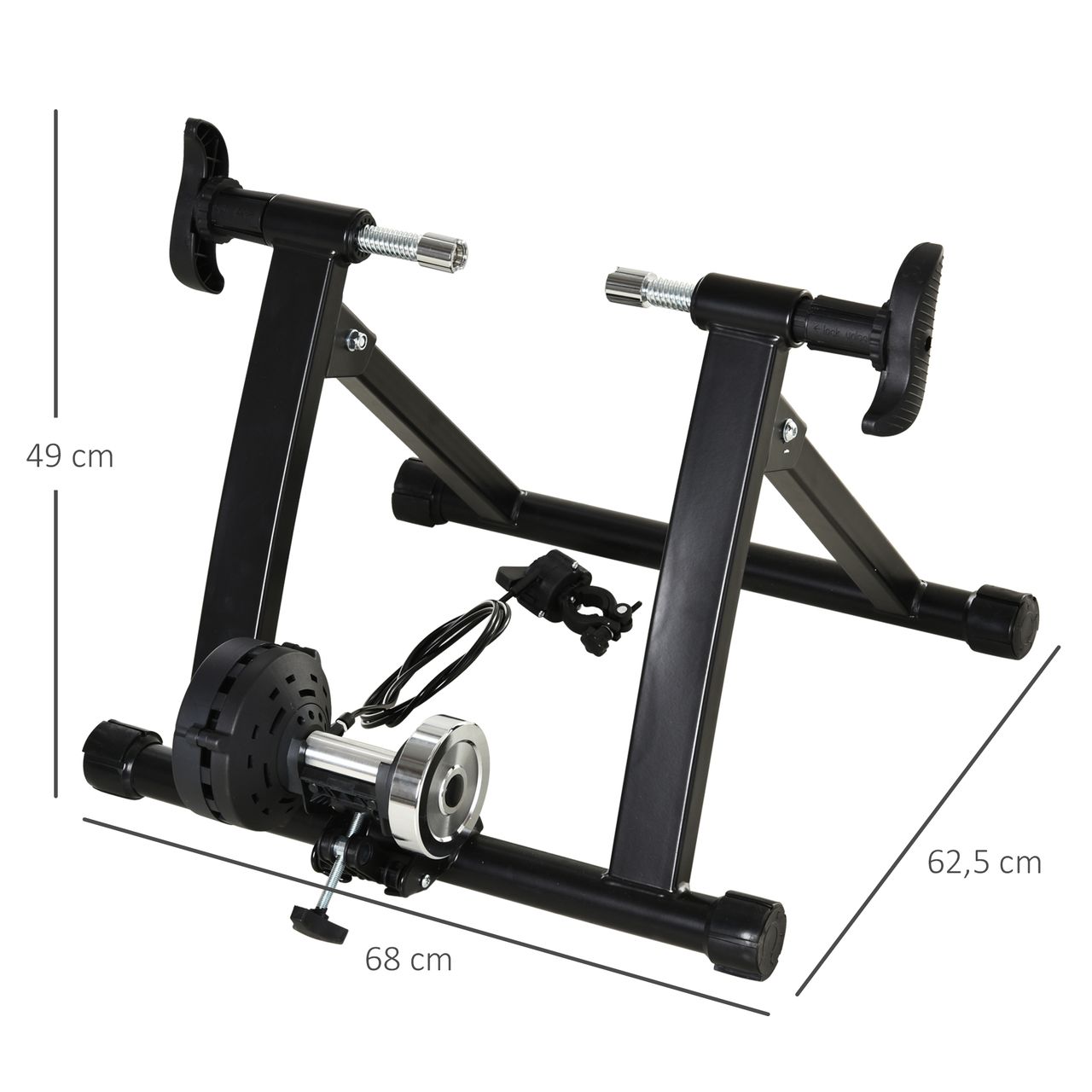 HOMCOM Rollentrainer Fahrradtrainer Indoor Fahrrad Heimtrainer klappbar 26