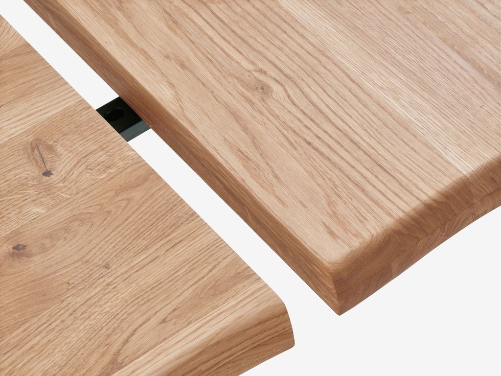 ROSLEV Stół do jadalni ROSLEV 95x200 dąb naturalny/czarny