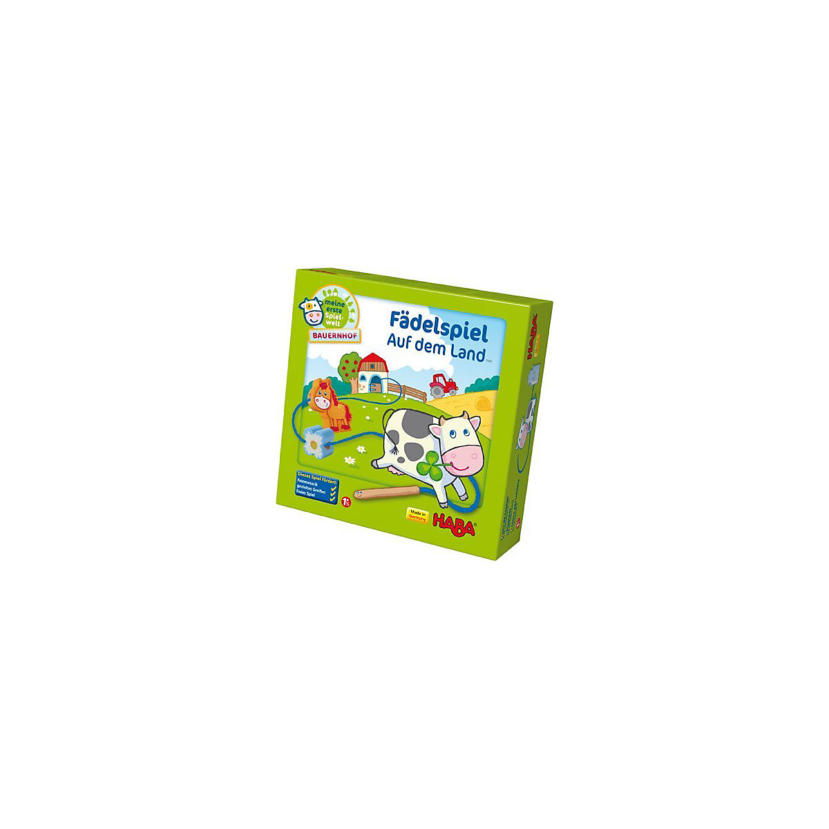 HABA 5580 Meine erste Spielwelt - Bauernhof Fädelspiel Auf dem Land