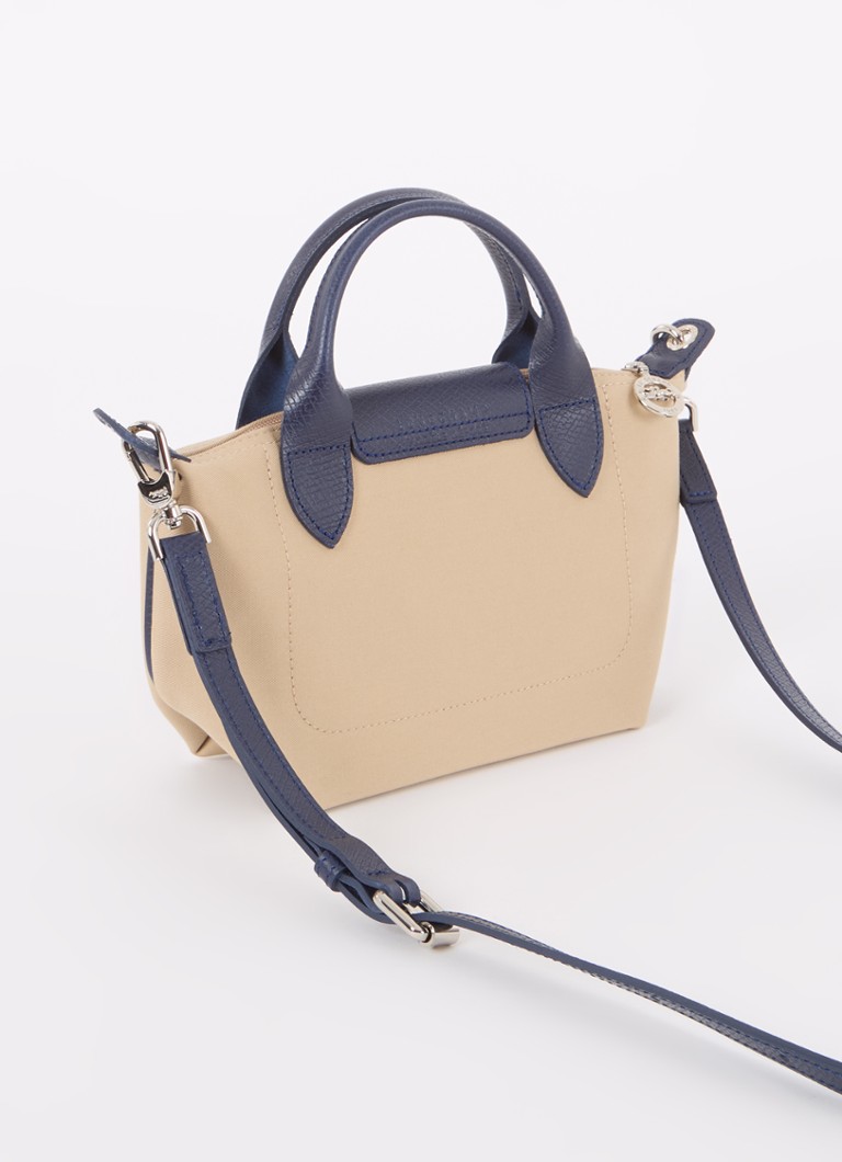 Geantă Longchamp Le Pliage Collection XS cu detalii din piele