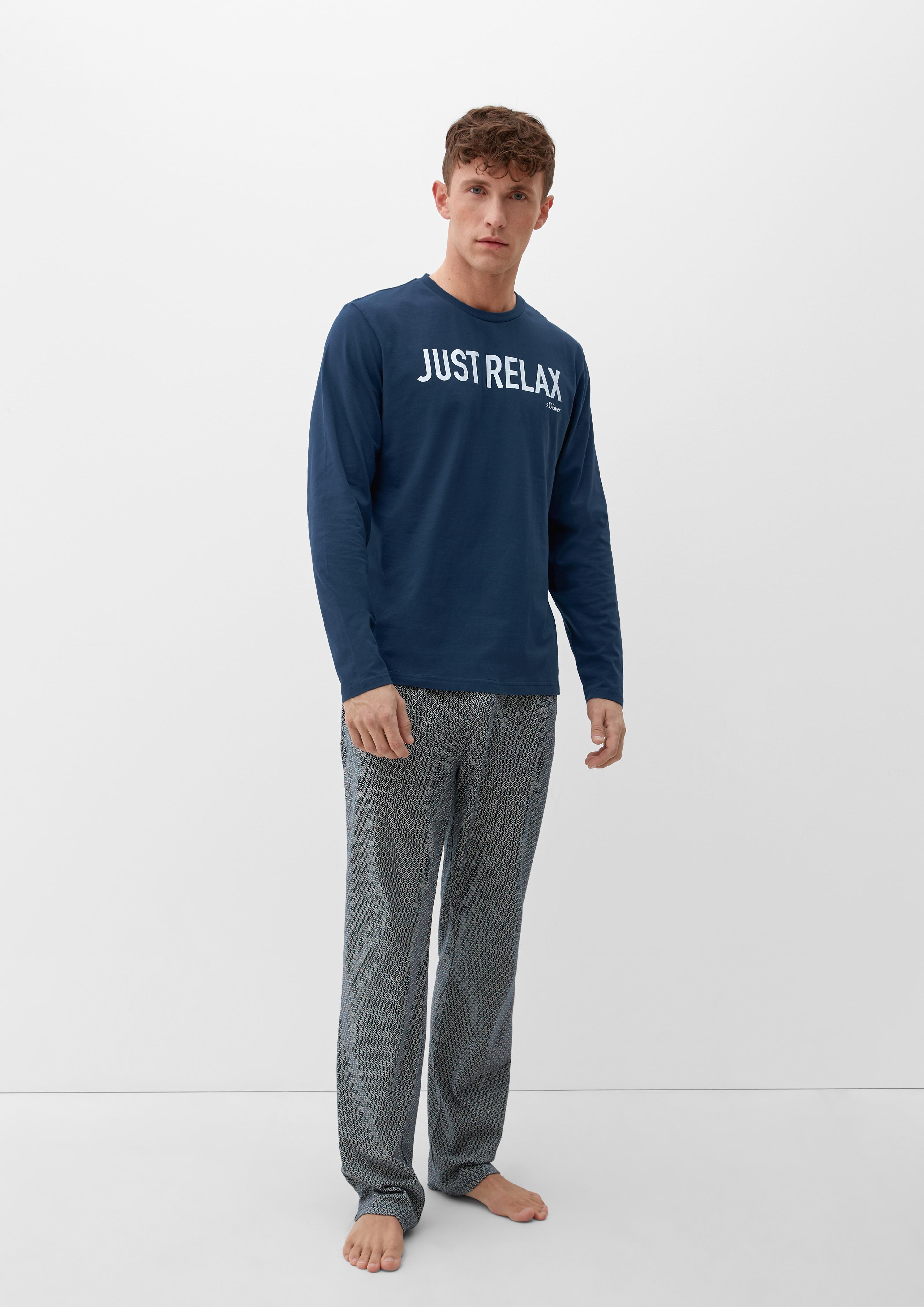Pyjama-Shirt mit Schriftprint  6008389-5700
