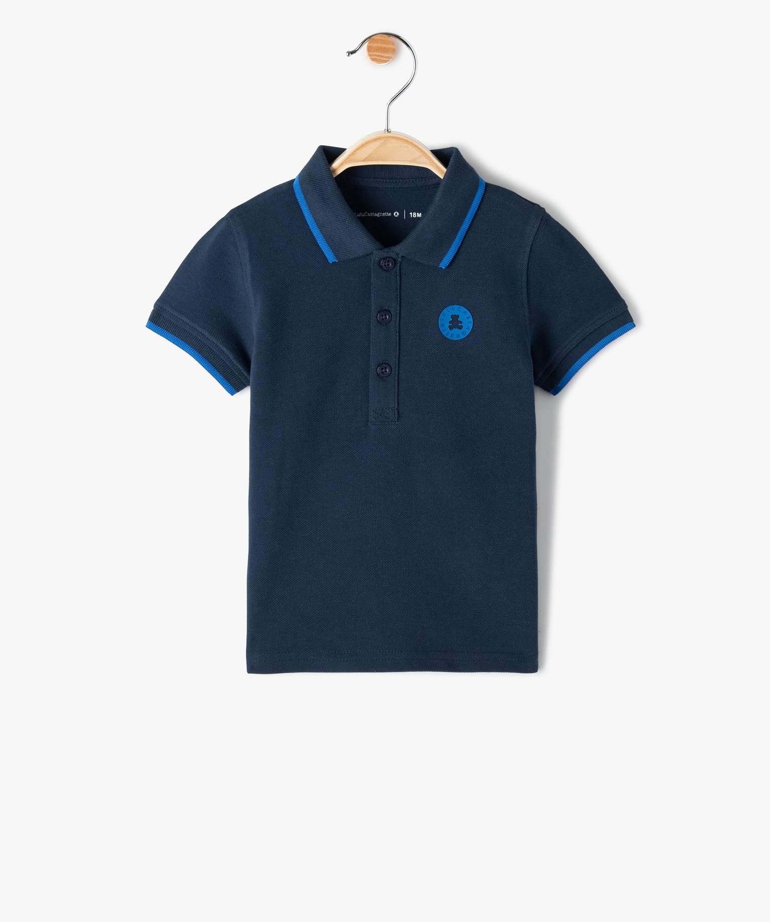 Polo bébé Garçon à manches courtes - LuluCastagnette marine | GEMO