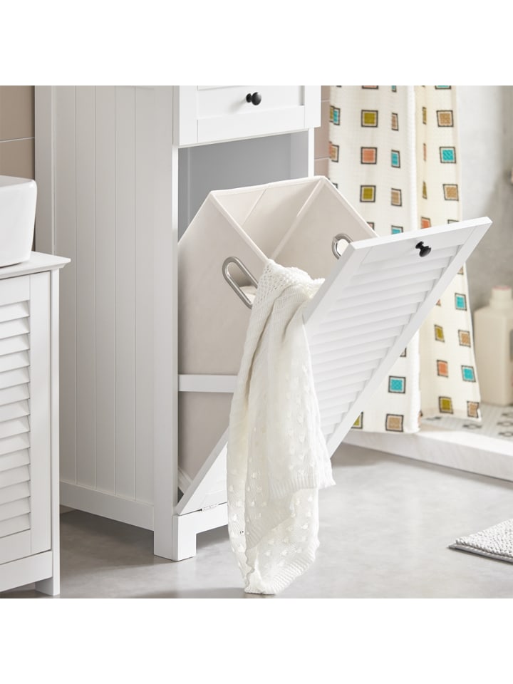 SoBuy Wäscheschrank in Weiß - (B)40 x (H)90 x (T)38cm günstig kaufen onesize