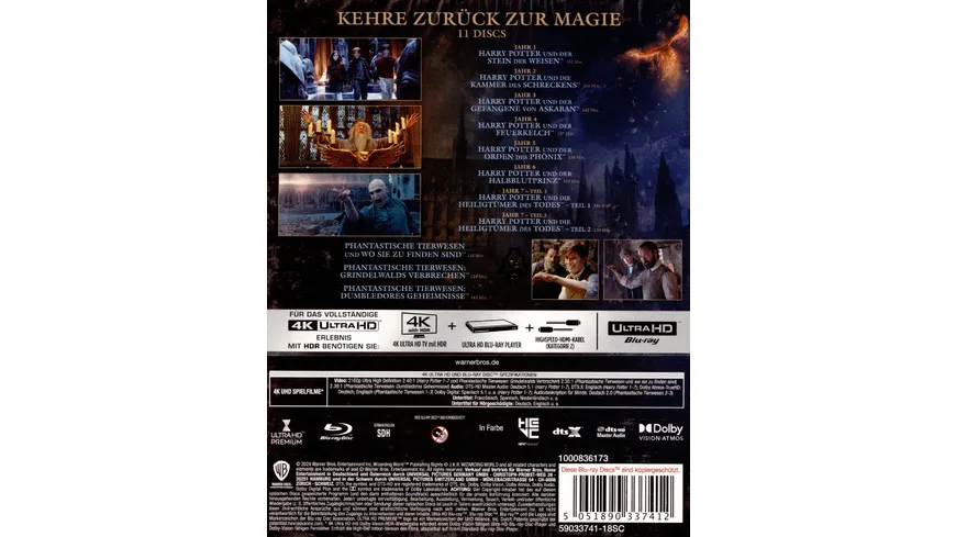 Wizarding World 11-Film Collection  (4K Ultra HD) [11 BR4K]