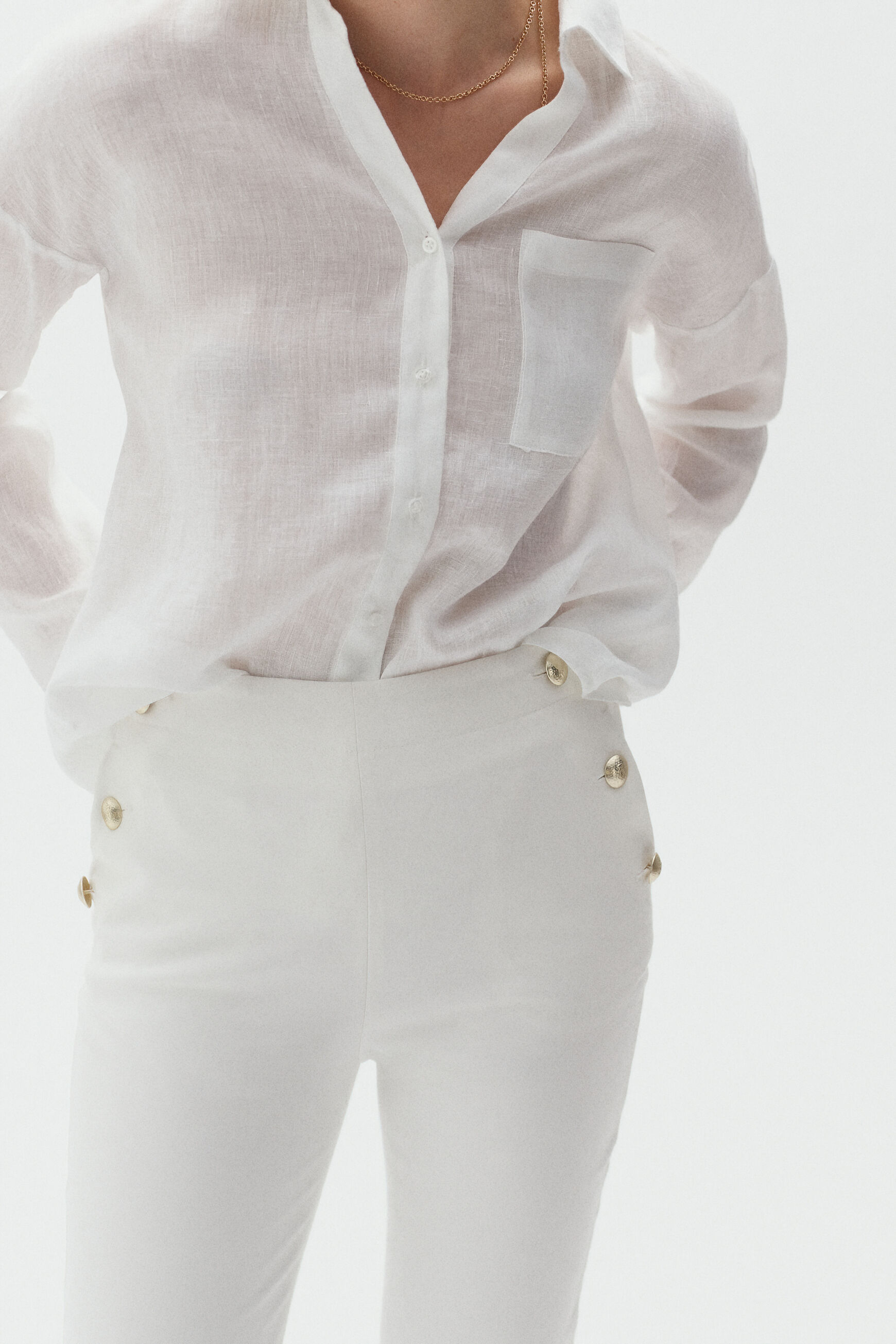 pantalon marion ecru femme