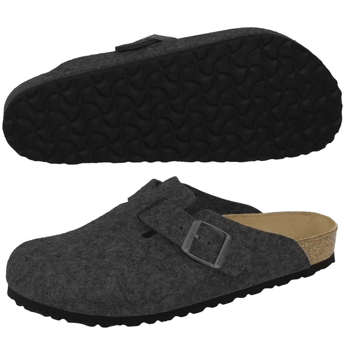 Birkenstock Boston Clogs grau