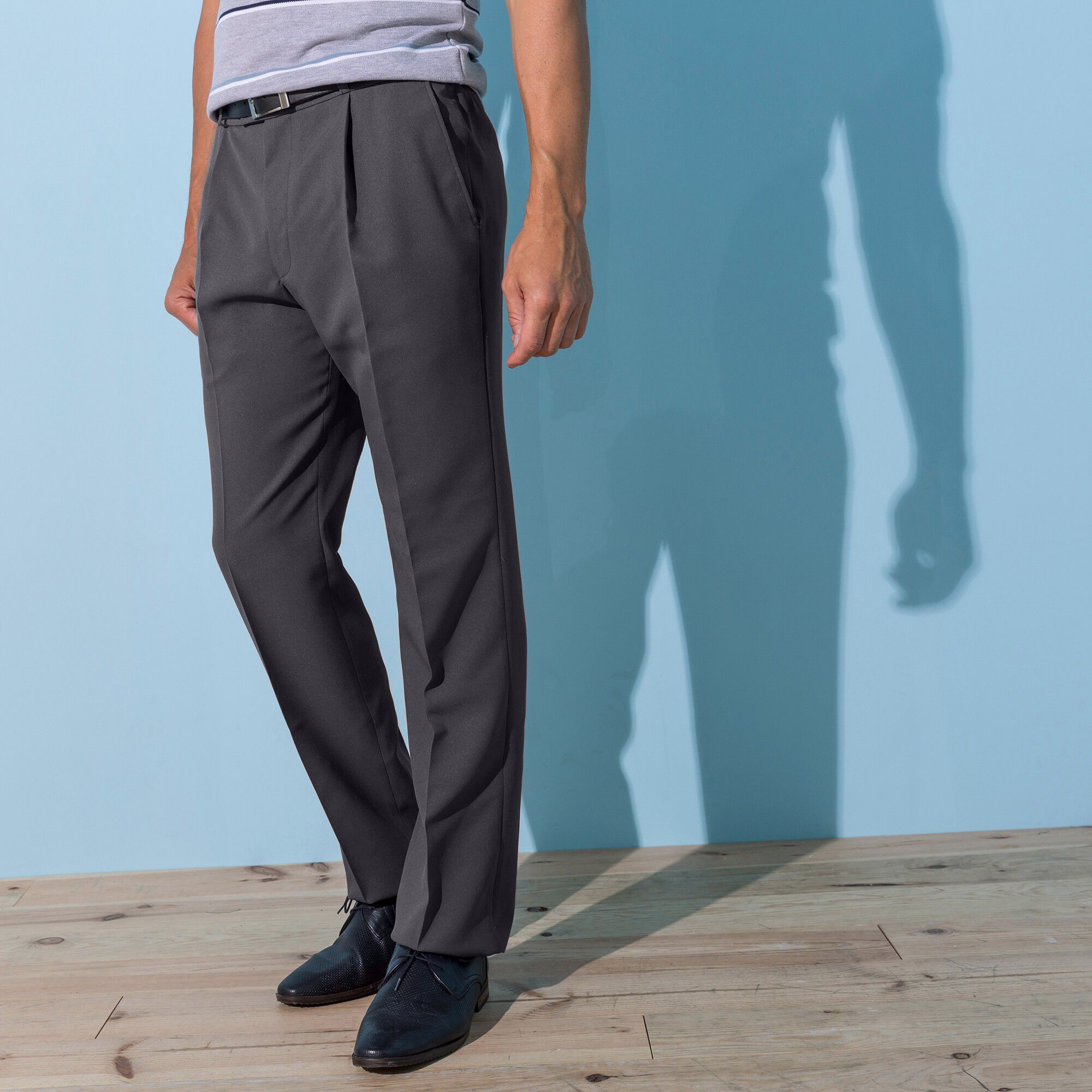 Pantalon taille élastiquée à pinces