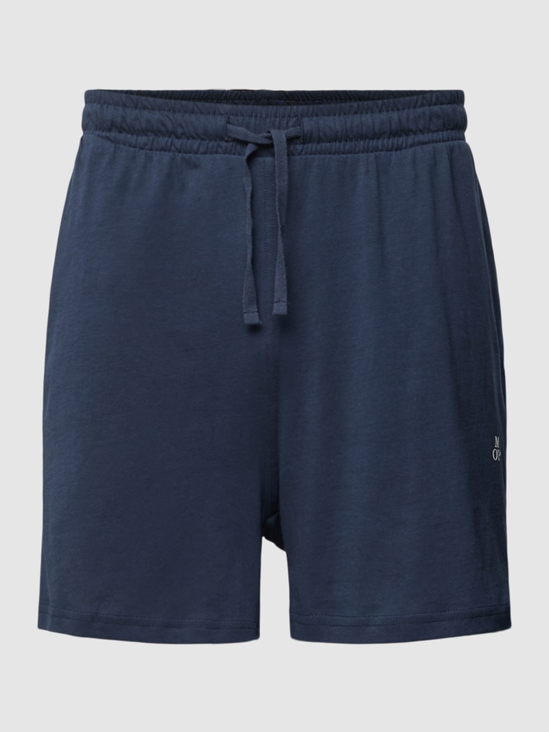 Pyjama-Shorts mit elastischem Bund in dunkelblau