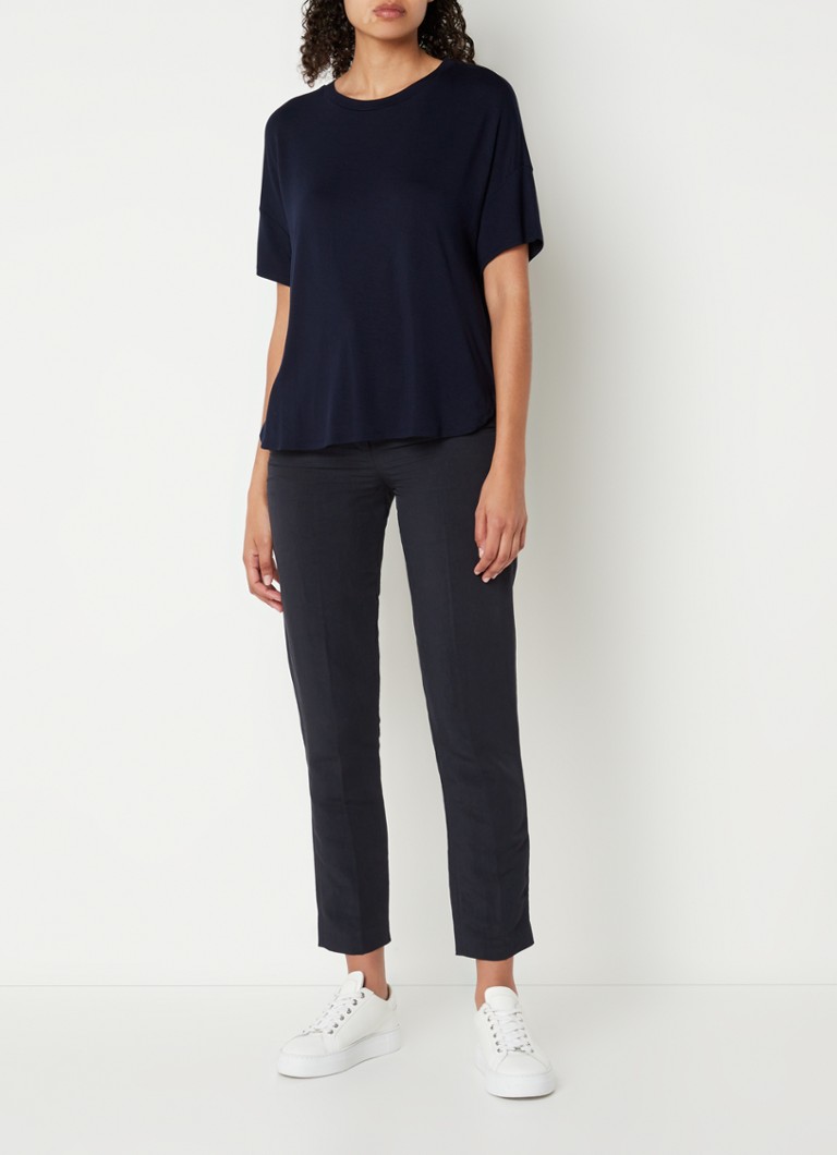 Pantaloni cropped a vita alta e gamba dritta Elinna di Gerard Darel in misto lino.