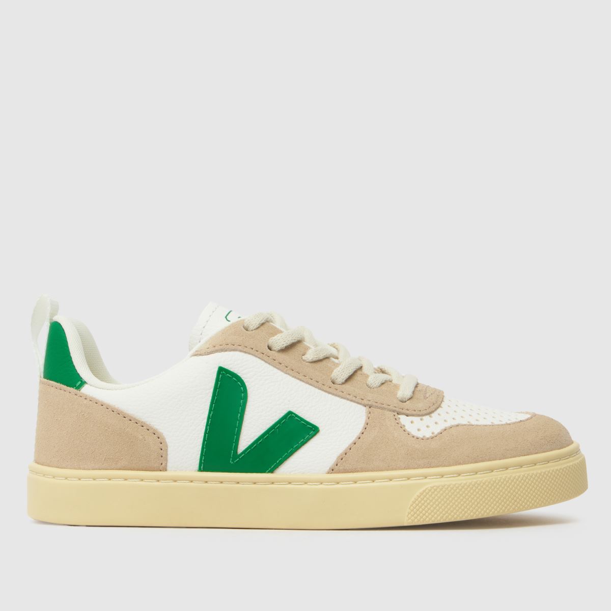 VEJA vita & beige v-10 juniorsneakers för pojkar