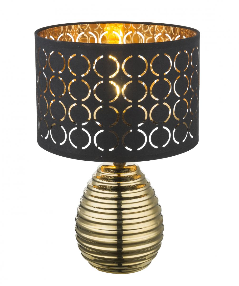 Globo Lighting - MIRAUEA - Tischleuchte Keramik goldfarben, 1x E27