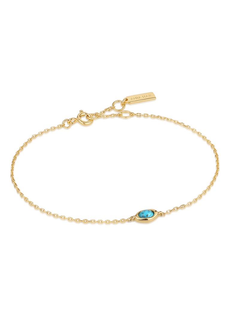 Bracciale Ania Haie Turquoise Wave placcato oro