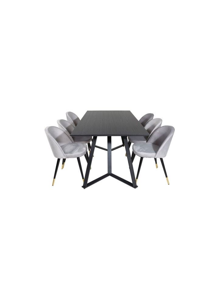 ebuy24 Essgruppe Marina 23 (7-teilig) Hellgrau 90 x 180 cm günstig kaufen onesize