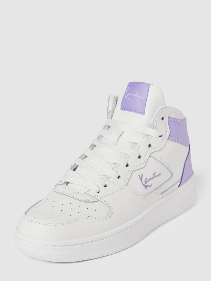 High Top Sneaker mit Label-Details in weiss