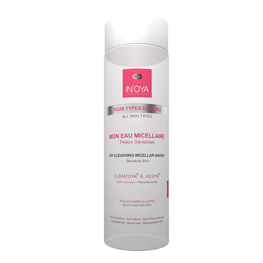 in'oya Mon Eau Micellaire Peaux Sensibles Nettoyant et démaquillant doux du visage